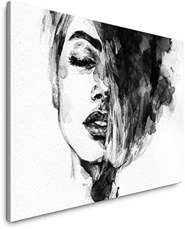 Paul Sinus Art Frauen Gesicht 150 x 100 cm Inspirierende Fotokunst in Museums-Qualität für Ihr Zuhause als Wandbild auf Leinwand in XXL Format