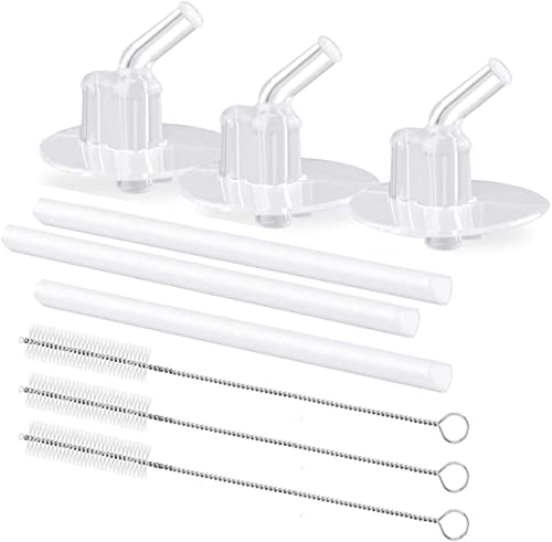 Marbe Cannucce di ricambio per thermos Funtainer da 340 ml, 3 spazzole per la pulizia della cannuccia, sicure da usare per adulti e bambini, in acciaio inox