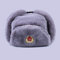 QIANWEIXI Russen Mütze Herren Abzeichen Uschanka Russische Männer Frauen Winter Hüte Army Military Bomber Hut Trapper Earflap Schnee Ski Cap-Grey_M_56-61Cm