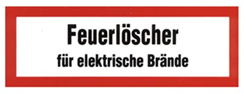 Feuerlöscher Zusatzschild Für elektrische Brände CO2 148x52mm Kunststoff von MBS-FIRE