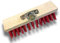 Balai de cantonnier | Longueur 32 cm | Piste Extérieur | Garnissage PVC Rouge | Semelle Bois | Douille métal boulonnée Ø 28 mm | sans Manche | Kibros 532CDSb