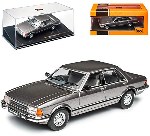alles-meine.de GmbH Ford Granada MK II Limousine Grau 2. Generation 1977-1985 1/43 Ixo Modell Auto mit individiuellem Wunschkennzeichen