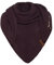 KNIT FACTORY - Dreiecksschal Coco - Damen Strickschal mit Wolle - Umschlagtuch für den Herbst und Winter - Winterschal - Dreieckstuch - Hochwertige Qualität - XXL Schal - 190 x 85 cm - Aubergine