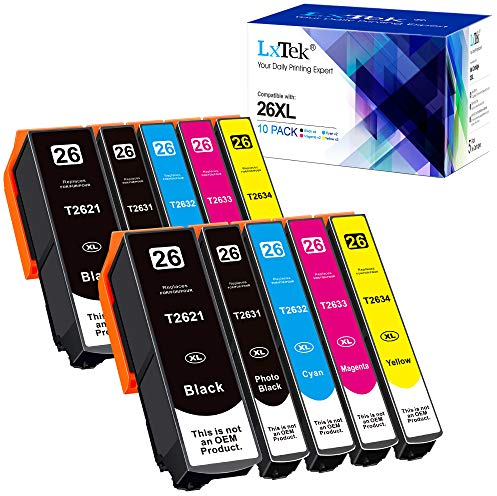 LxTek 26XL Kompatibler Ersatz für Epson 26 26 XL Tintenpatronen für Epson Expression Premium XP-510 XP-520 XP-600 XP-605 XP-610 XP-615 XP-620 XP-625 XP-700 XP-720 XP-710 XP-800 XP-810 XP-820