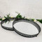 Cherish Home Stunning Black Decorative Circular Trays - Mirror Effect (Small)