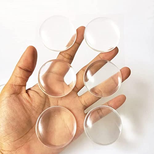 Türstopper Wandschutz 6Pcs Transparenter Türstopper Selbstklebender Türklinkenpuffer Runder Weichgummistopper Türanschlagpolster für Schränke, Wand und Türgriffe
