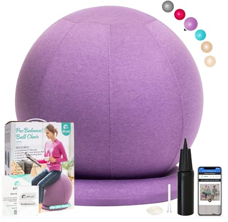 ENOVI ProfiBalance Gymnastikball mit Abdeckung, Pezziball, Sitzball Büro, 75CM, AP