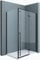 doporro Duschkabine Duschabtrennung schwarz 90x120x195cm Eckdusche mit Duschwanne ESG-Sicherheitsglas Klarglas inkl. beidseitiger Easy-Clean-Beschichtung Ravenna64