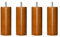 Someo 4 Pieds cylindriques Bois merisier 20 cm