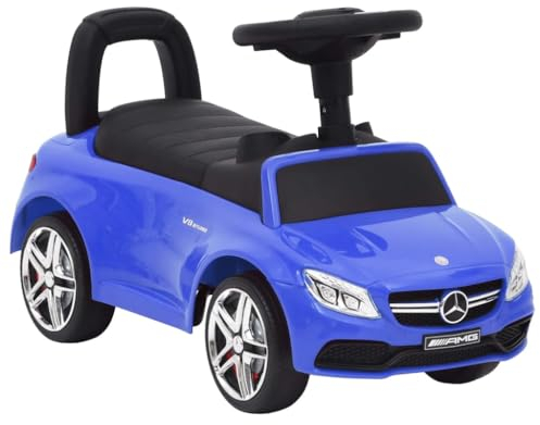 vidaXL Rutschauto mit Musik Kinderauto Rutscher Kinderfahrzeug Rutschfahrzeug Baby Kinder Auto Fahrzeug für 12-36 Monate Blau Kunststoff
