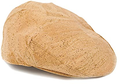 Schieber Mütze aus Kork | Schirm Mütze | Schirmmütze aus Naturkork | 100% Vegan | Natur Kork | beige