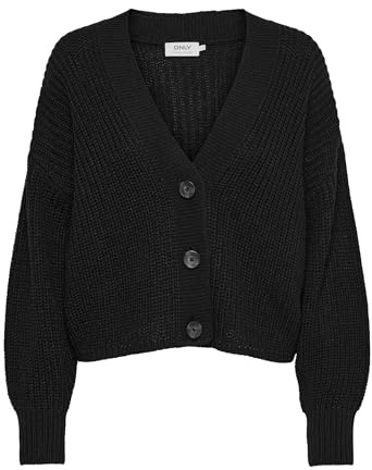 ONLY Women's ONLCAROLSPRING L/S Cardigan KNT NOOS Cardigan Sweater, Black, S