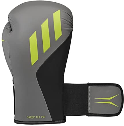 ADIDAS Speed Tilt 150 Boxhandschuhe in Grau, Herren, Damen und Kinder, PU-Trainingshandschuhe, perfekt für Fitness-Kurse, Boxsack-Workouts und Sparring
