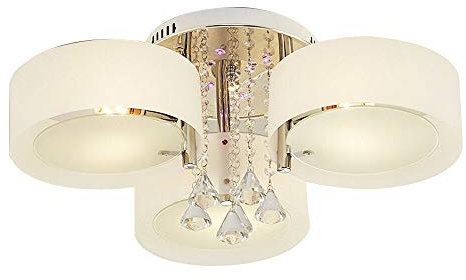 SHZICMY LED Kristall Kronleuchter E27 Modern Deckenlampe 3 Flammig Kristall Deckenleuchte für Wohnzimmer Schlafzimmer