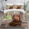 AOYNP Bettwäsche 135x200 Dackel Bettbezug Set 3 teilig Weich Microfaser Bettwaren Süß Tier Hund Bettwäsche-Set für Kinder Teenager ReißVerschluss Bettbezug Mit 2 Kissenbezug 80x80cm