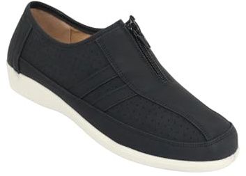 Ladies Dr Keller Zip Front E Fit Leisure Shoe Black