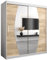 ABIKSMEBLE Armoire Porte coulissante Miroir Elypse - Armoire Chambre - Dressing Chambre Adulte - Penderie Vetement Dressing - Garde Robe - Placard Chambre - Armoire 2 Portes - Closet