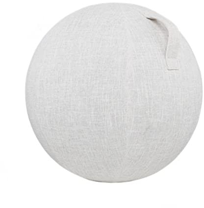 Kugelstuhl Stoffbezug, Pilates-Yoga-Ballstuhl Schreibtisch Hause, Schwangerschaftsball Und Balanceballsitz Linderung Rückenschmerzen, Verbesserung Körperhaltung, Geburtsball Schwangerschaft,Beige,55cm
