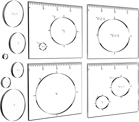 Inlay Template Set, Decorative Templates and Router Template for Woodworking,Router Jig Template (4P Circle)