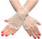SHTGOI 1 Paar Damen Spitzenhandschuhe Kurze Braut Fingerlose Blumenspitze Handschuhe Sonnenschutzhandschuhe Hochzeit Spitzen Handschuhe für Teeparty Beerdigung Hochzeitsfeier Kostümzubehör Hautfarbe