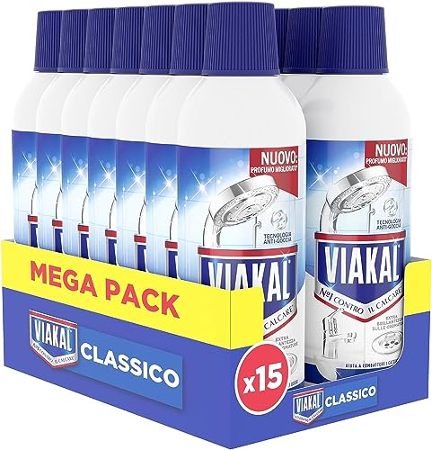 Viakal Classico Gel Per Rimuovere Fino Al 100% Di Calcare Extra Brillantezza Sulle Cromature
