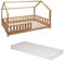 Atmosphera Lit Cabane Enfant Bosco 90x190 + Matelas 90x190 cm Blanc