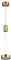 Trio Leuchten LED Pendelleuchte Franklin 326510108, Metall Messing matt, inkl. 9 Watt LED, Switch Dimmer