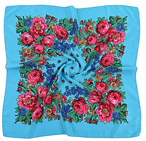 Vophifo Kopftücher mit russischem Stil (Himmelblau)