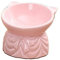 YLWX Oblique Mouth Cat Bowls Elevated Tilted Neck Guard Ceramic Cat Bowl Tall Cat Bowl Slanted Dog Bowl Anti Vomit Cat Bowls For Indoor Cats Anti-black Chin (Color : Pink, Size : Dress)