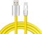 GentsStride Rainbow Chubby - Colorful Chubby Cable Gradual Durable Charger Cable USB-C to USB A Cable Nylon Braided Fast Charging Data Cord for Phone, Yellow, USB-A to Type-C, 4.9 FT