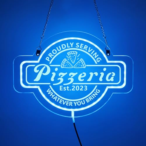 Acryl Pizza Neonschild, Pizza LED Schild, Pizza Lichtschild, Pizzeria Neonschild, Pizzeria Wanddekoration, Italienisches Restaurant Dekor, Personalisiertes Pizza LED Schild
