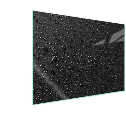 decorwelt DAMU Hob Cover, Ceramic Hob Cover, 70 x 52 cm, 1 Piece, Glass Chopping Board, Abstract Black, Ceramic Hob Cover, Kitchen Decorative Glass Hob Cover, Glass Plate