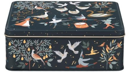 Elite Sara Miller – 12 Days of Christmas Tiefe, rechteckige Dose, 195 x 154 x 75 mm