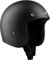 BANDIT Open Motorcycle Helmet Matte Black Custom Biker Style Visor Included Strap Closure Dull Black Open Helmet JETMB (M)