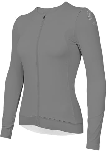 Wulibike Radtrikot Damen Langarm,Fahrradtrikot Atmungsaktiv Rennrad Trikot Hochelastisch Fahrrad Kleidung 4 Taschen