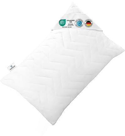 Kopfkissen 70x90 VERDA made in Germany, 100% nachhaltig & orthopädisch, Schlaf-Kissen 70 x 90, Polster aus recycelten Fasern, Höhenverstellbar für Bauchschläfer, Rückenschläfer, Seitenschläfer