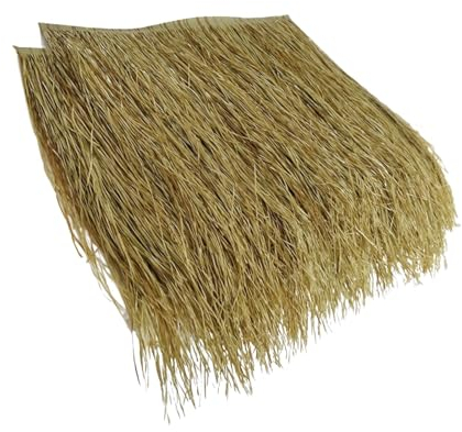 Sharplace Palm Thatch Roll Hut Thatch Thatch Roofing Grass Thatch Roll Straws Roof Thatch for Patio Umbrella Garden Decor, C Flame retardant