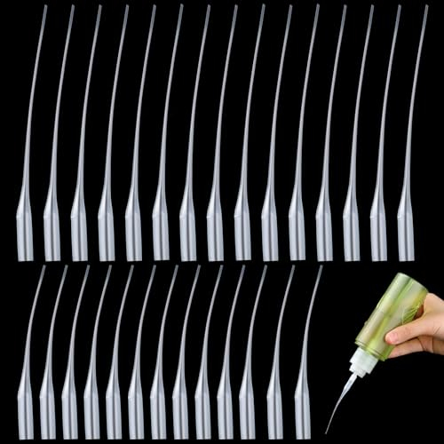 cobee 200 Pcs Micro Glue Tips, Plastic CA Glue Head Extender, Glue Precision Applicator for Arts Crafts, Lab Dispensing, Adhesive Dispensers(7CM+12CM)