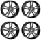 4x AUTEC Felgen Alufelgen RIAS 8.5x19 ET30 5x112 Schwarz metallic poliert kompatibel mit Audi A8 Q5 A6 S6 S4 S8 A4 SQ5 Q3 S5 RS 6 A5 A7 Q4 e-tron S7 RS Q3