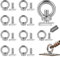 EXLECO 10 Pcs Ecrous à œil de Taille M8 Tige Filetée M8*20mm Écrou à Anneau de Levage Boulon à œil Anneaux en Inox D'écrous à Anneau Femelle Boulon à Oeil pour Raccord de Corde Accessoires de Levage