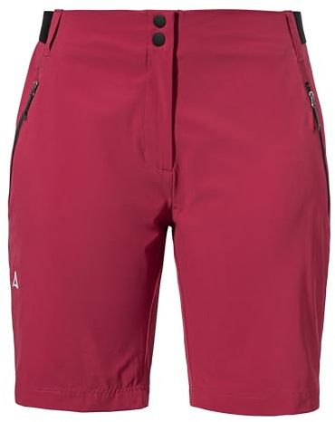 Schöffel Damen Shorts Style Blaustein WMS, leichte Wanderhose mit 4-Wege-Stretch, Kurze Hose aus recyceltem Material, schnell trocknend mit Legerer Passform, Merlot, 38