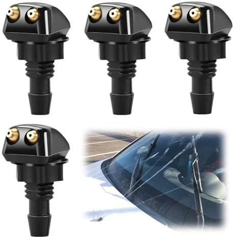 Wonvify Windschutzscheibe Scheibenwaschdüsen, Spritzdüse Waschdüse Düse, 4 Stück Scheibenwaschdüsen Universal Auto Frontscheibenwischer Waschdüsen, Universal Spritzdüse Waschdüsen Kompatibel