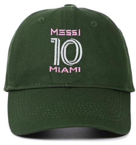 Messi 10 Miami Baseball Cap Mütze Anime Snapback Cap Hip-Hop flach verstellbar Hut Stickerei, mehrfarbig, Einheitsgröße