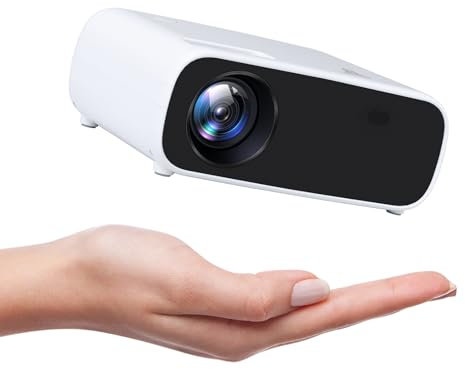 2024 Neuer Mini Beamer, 18000 Lumen Bluetooth Projektor, Unterstützung 1080P, 5G WiFi LCD Heimkino Tragbarer Projektor, Kompatibel mit iOS/Android/Laptop/HDMI/PC/TV Stick/USB(schwarz)