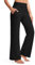 Timuspo Yoga Hose Damen Bequeme Hosen Elegant Hohe Taille Schwarze Jogginghose Gerade Weites Bein Yogahose Sporthose XL