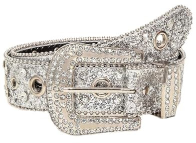 2000er Jahre Strassgürtel Für Jeans PinBuckle Taillengürtel Blingbling Hiphop Gürtel Für Hosen Lady Bund Cowboy Gürtel