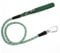 Premium Dog Rope Lead with Secure & Lightweight Aluminium Carabiner Clip | 1m Length, Padded Comfortable Handle, Stylish Black & Green Design | Perfect for Dogs up to 30kg (Green)