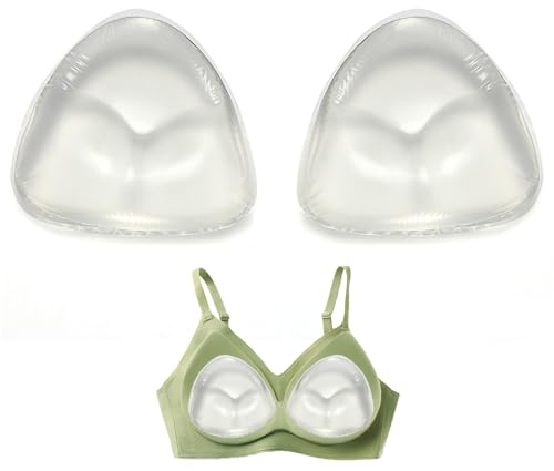 1 pair Chicken Fillets Bra Inserts,Chicken Fillet Bra Inserts,Silicone Bra Inserts,Bra Inserts,Silicone Bra Pads Inserts,Reusable,Breathable,Transparent,For Bikini Swimwear