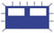Juroupi Pared Lateral de cenador con Ventanas Azul 4x2 m Toldo Lateral de privacidad,Panel de Pared para cenador