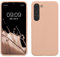 kwmobile Carcasa Compatible con Samsung Galaxy S23 Funda - Case TPU y Silicona antigolpes - Apto Carga inalámbrica - Rosa Palo